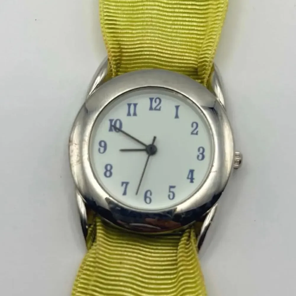 Silver & Yellow Watch